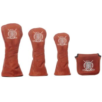 Modest Vintage Player Leather Golf Covers - Full Set