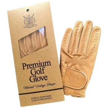 Leather Golf Glove Vintage Tan