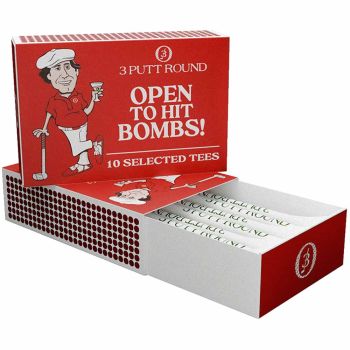 3 Putt Round Golf Tee Matches - Red