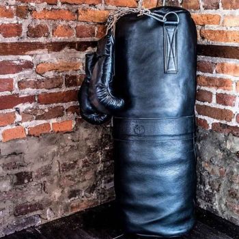 Modest Vintage Player Leather Punching Bag - Executive Black