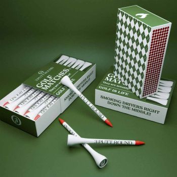 3 Putt Round Golf Tee Matches - Green