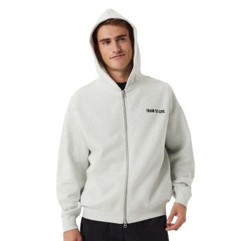 Björn Borg Borg Heavy Zip Hoodie - Light Grey