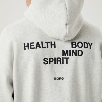 Björn Borg Borg Heavy Sweat À Capuche Zippé - Gris Clair