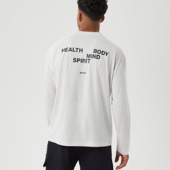 Björn Borg Borg Gym Long Sleeve T-Shirt - Light Grey