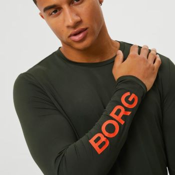Björn Borg Borg langærmet T-shirt - mørkegrøn