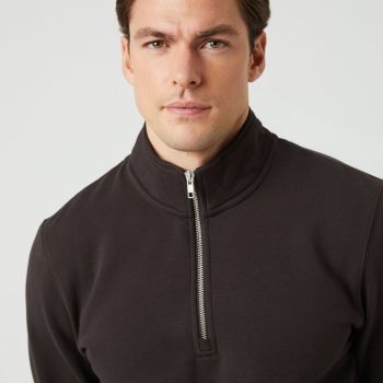 Björn Borg Centre Pull En Polaire Demi-Zippé - Marron