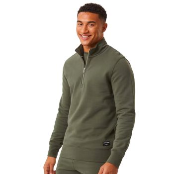 Björn Borg Centre Fleece Pullover Half Zip - Olive Green