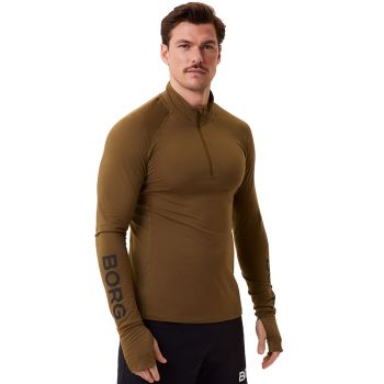 Björn Borg Borg Midlayer Half Zip - Dark Olive Green