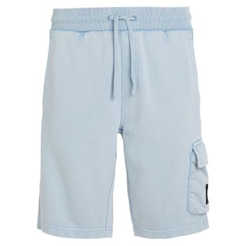 Calvin Klein Short De Jogging Délavé Avec Logo - Bleu Clair