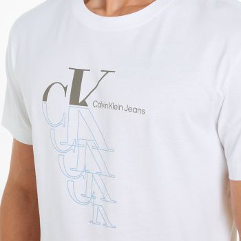 Calvin Klein Monogram Logo T-Shirt - Blanc