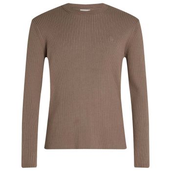 Calvin Klein Pull Côtelé - Marron