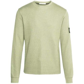 Calvin Klein Pull Gaufré Avec Logo - Green Haze