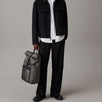 Calvin Klein Sac À Dos Rolltop - Gris/Marron