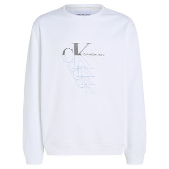 Calvin Klein Monogram Logo Sweatshirt - Blanc