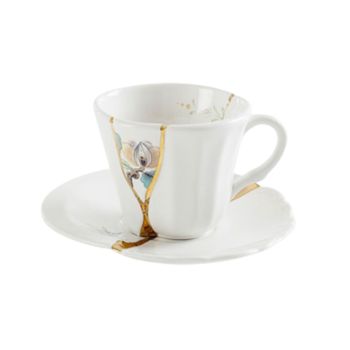 Kintsugi Coffee cup with saucer