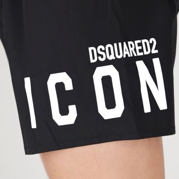 Dsquared2 Icon Short De Bain - Noir & Blanc