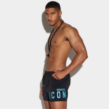 Dsquared2 Icon Short De Bain - Noir & Bleu