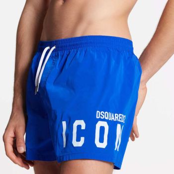 Dsquared2 Icon Short De Bain - Bleu & Blanc