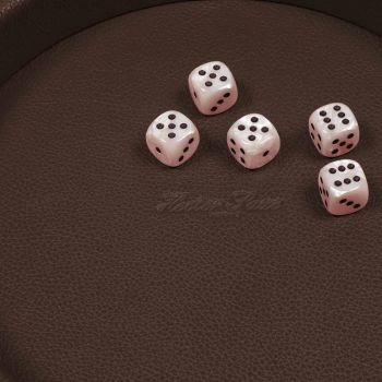 Piste De Dés En Cuir - Chocolat