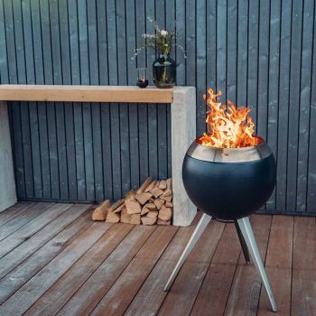 Höfats Moon 45 Fire Basket med højt stativ