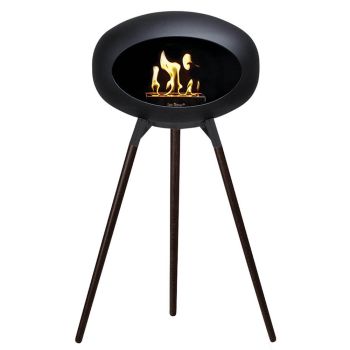 Le Feu Bio Fireplace Black Ground High Black Legs