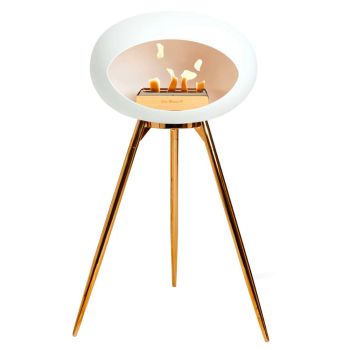 Le Feu Bio Fireplace White Ground High - Rosé Gold