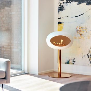 Le Feu Biopejs Hvid Gulvstål Lav - Rosé Guld
