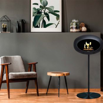 Le Feu Bio Fireplace Ground Steel High - Sort