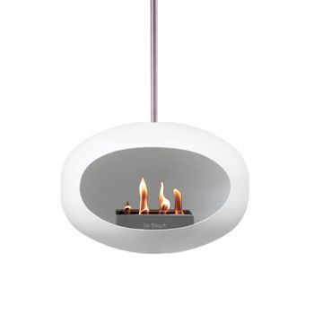 Le Feu Bio Fireplace White Sky 140 - Steel Pole