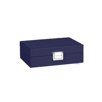 Hector Saxe Coffret Cartes En Cuir - Bleu