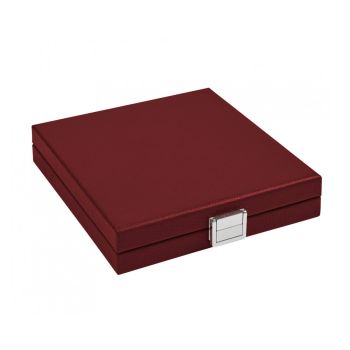 Hector Saxe Coffret Dominos En Cuir - Bordeaux