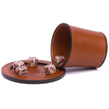 Leather dice game set