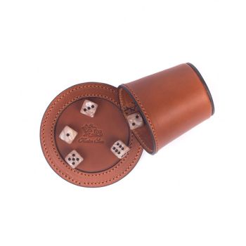 Hector Saxe Poker Menteurs En Cuir - Cognac