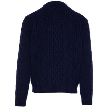 Liu Jo Pull En Maille Torsadée - Marine