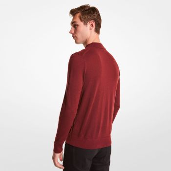 Michael Kors Halssweater i merinould - Merlot