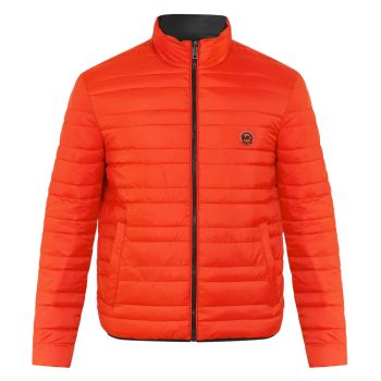 Michael Kors Reversible Quilted Puffer Jacket - Black/Orange