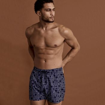 Michael Kors Badeshorts med logo - marineblå