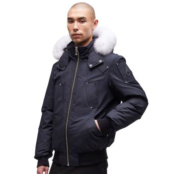 Moose Knuckles Ballistic Bomber Jacket Fur - Navy