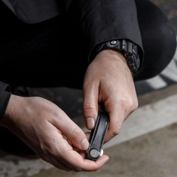 Orbitkey Nøgleholder i læder - sort