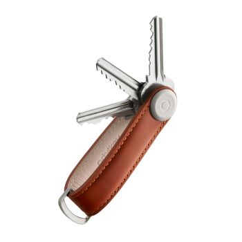 Leather Key Organiser - Cognac