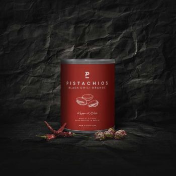P-Stash Pistacienødder sort chili orange - 50 gr