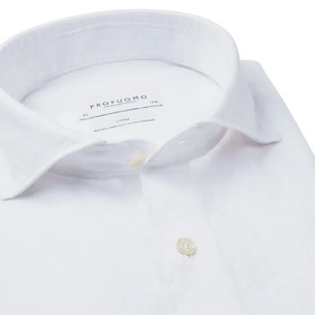 Profuomo Chemise En Lin - Blanc