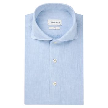 Profuomo Linen Shirt - Light Blue