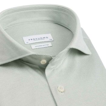 Profuomo Chemise Oxford Tricotée Japonaise - Vert
