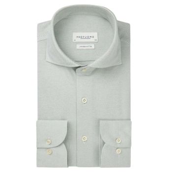 Profuomo Oxford Japanese Knitted Shirt - Green