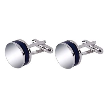 Profuomo Bouton De Manchette - Argent/Marine