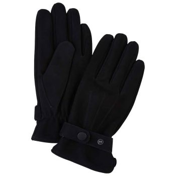 Profuomo Gants En Cuir Nubuck - Noir