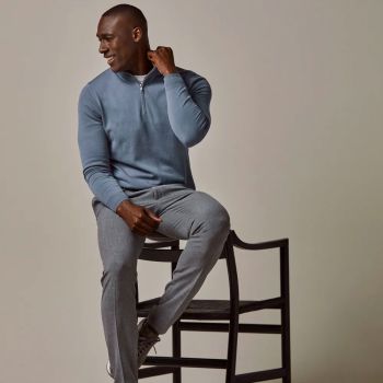 Profuomo Pullover Demi-fermeture Éclair - Bleu