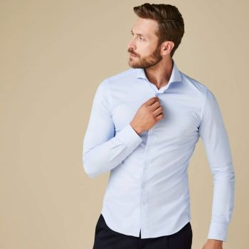 Profuomo Chemise En Tricot Japonais - Bleu Clair