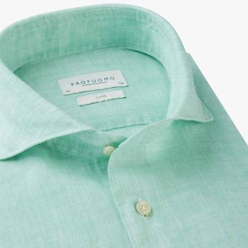Profuomo Chemise En Lin - Vert